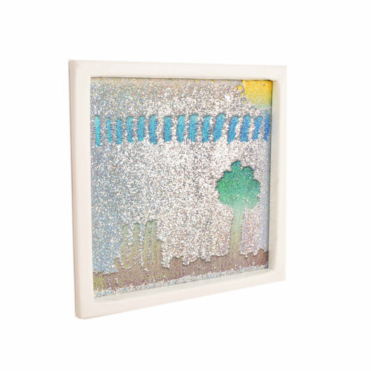 Large “Make a Picture” Flip Sequin Board with Soft Frame. (840mm sq.)