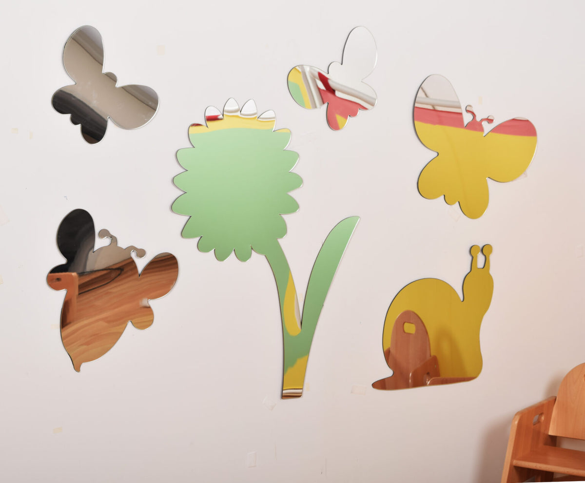 Children’s Plastic Safety Mirrors: Garden Mini Beast Mirror Set