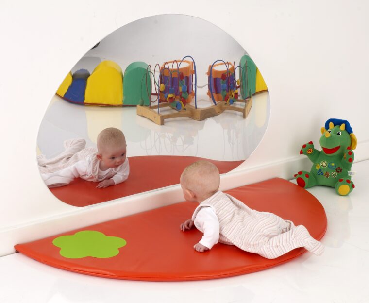 Children’s Plastic Safety Mirror: Large Semi-Circle