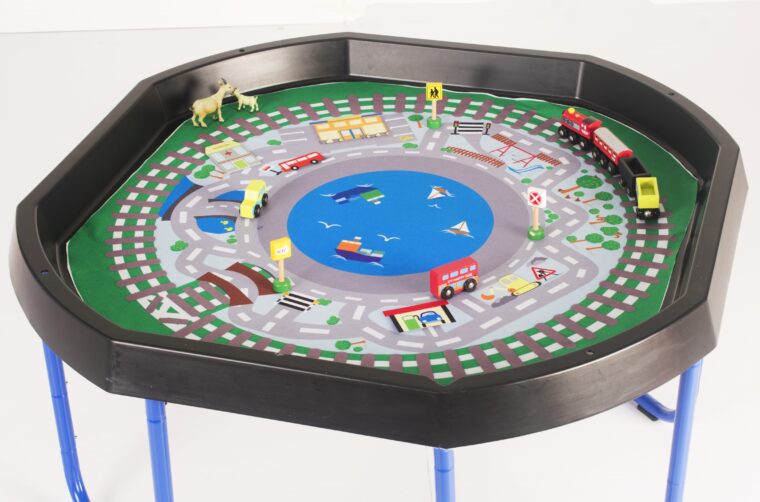 Tuff Tray/Play Tray Double Sided Play Mat Insert: Exploring Through Play