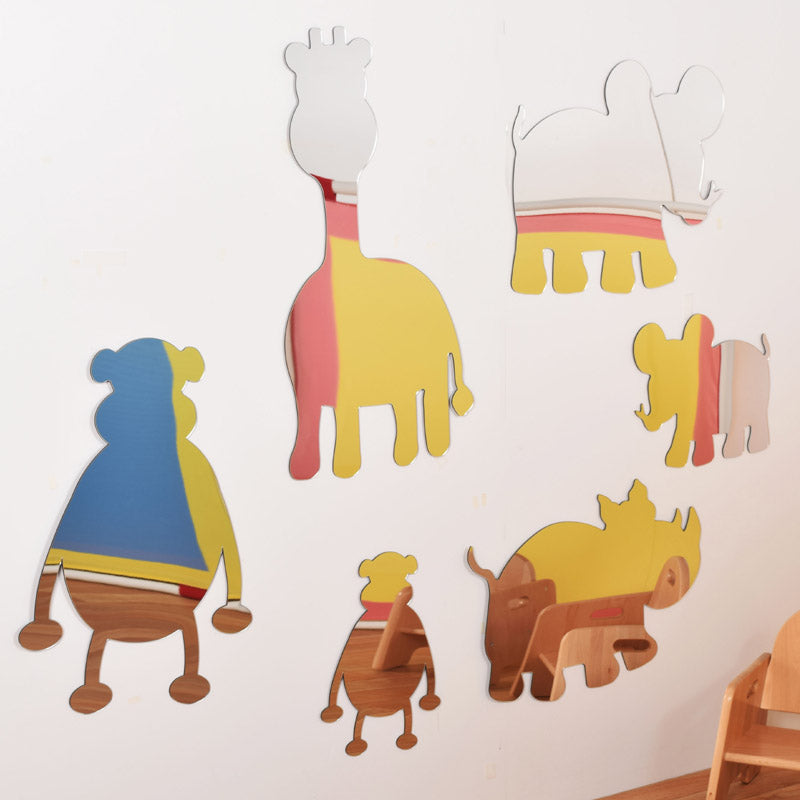 Children’s Plastic Safety Mirror Set: Safari Animals